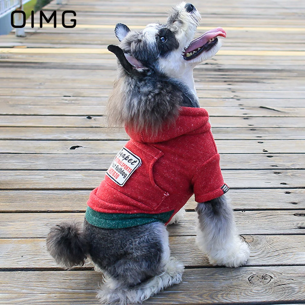 

OIMG Autumn Winter Pet Clothing Fashion Small Dogs Hoodie Soft Comfortable Teddy Schnauzer French Bulldog Sweater