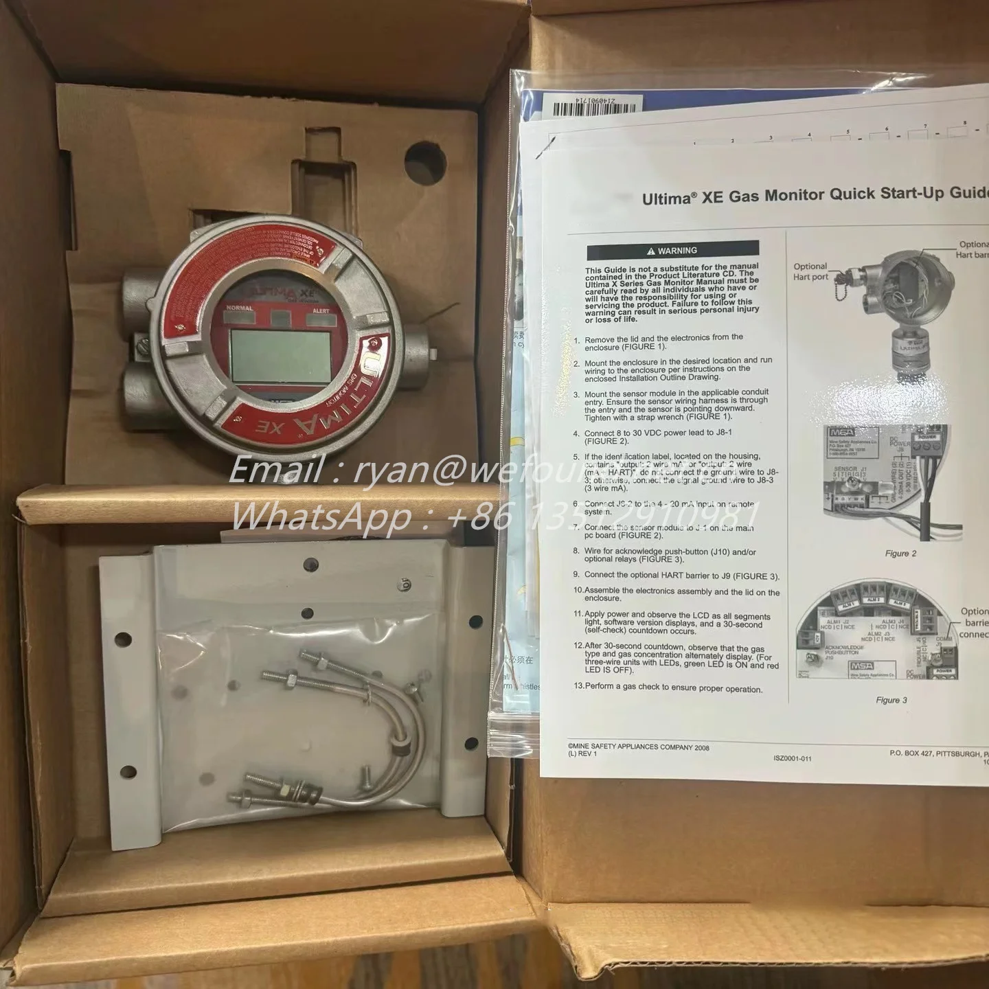 Gas Monitor for MSA Ultima XE Gas Detector,H2S , 40PPM H2S