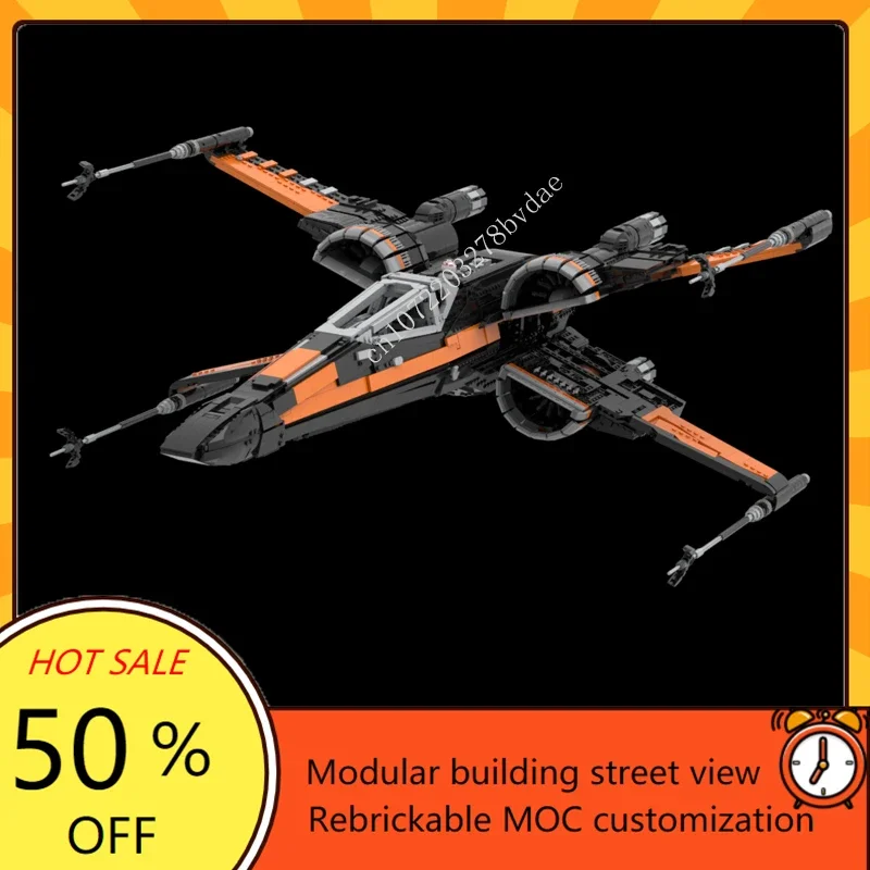 

6097 шт. MOC T-70 модель X-Wing, серия Space Battle, масштаб UCS, хит продаж, головоломка, креативная сборная игрушка для взрослых, Рождественский подарок