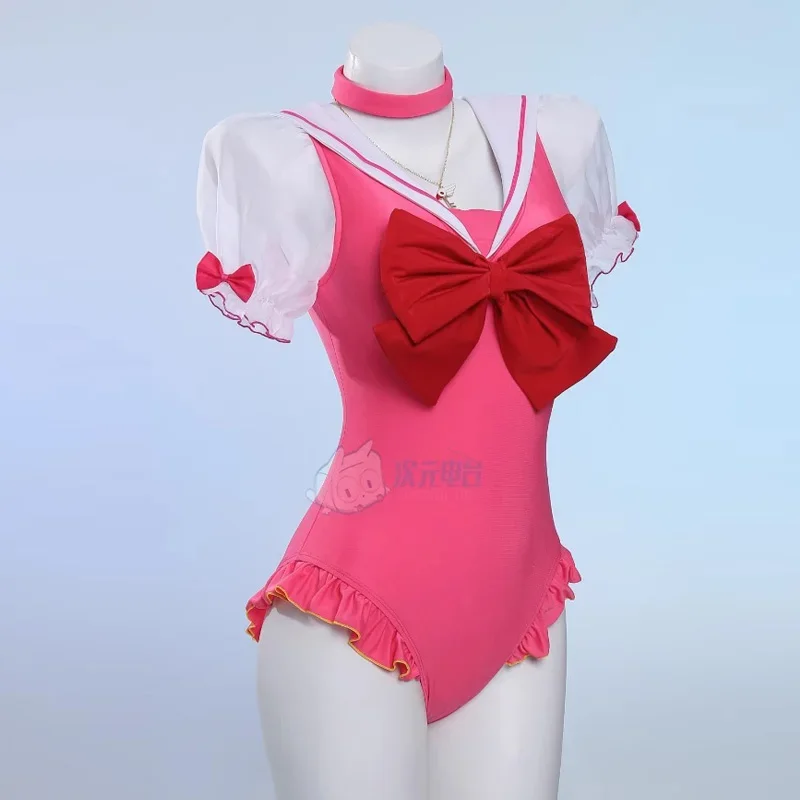 Anime cabeceira sakura cosplay traje feminino sexy maiô vestido bonito barriga capa de banho praia biquíni terno trajes de halloween