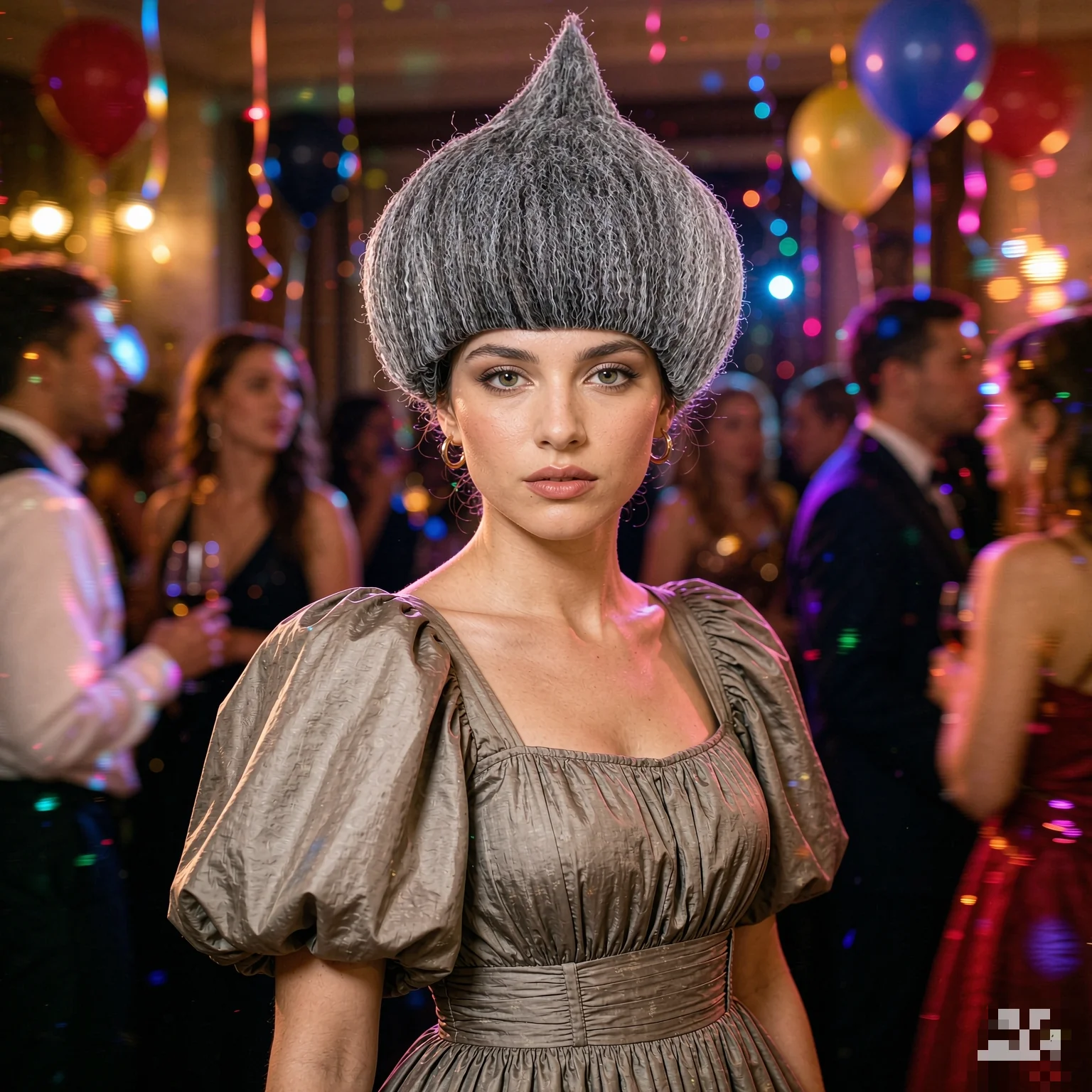 Gray Pointed Top Troll Wig Synthetic Hair Short Curly Funny Cartoon Cosplay Halloween Carnival Costume Party Full Wigs for Kids