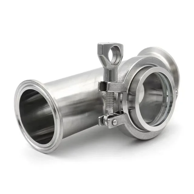 1.5 inch 2 inch Tri Clamp Instrument Tee with Sight Glass Sanitary SS304/316L Homebrew Beer Craft Parts Clamp sight glass