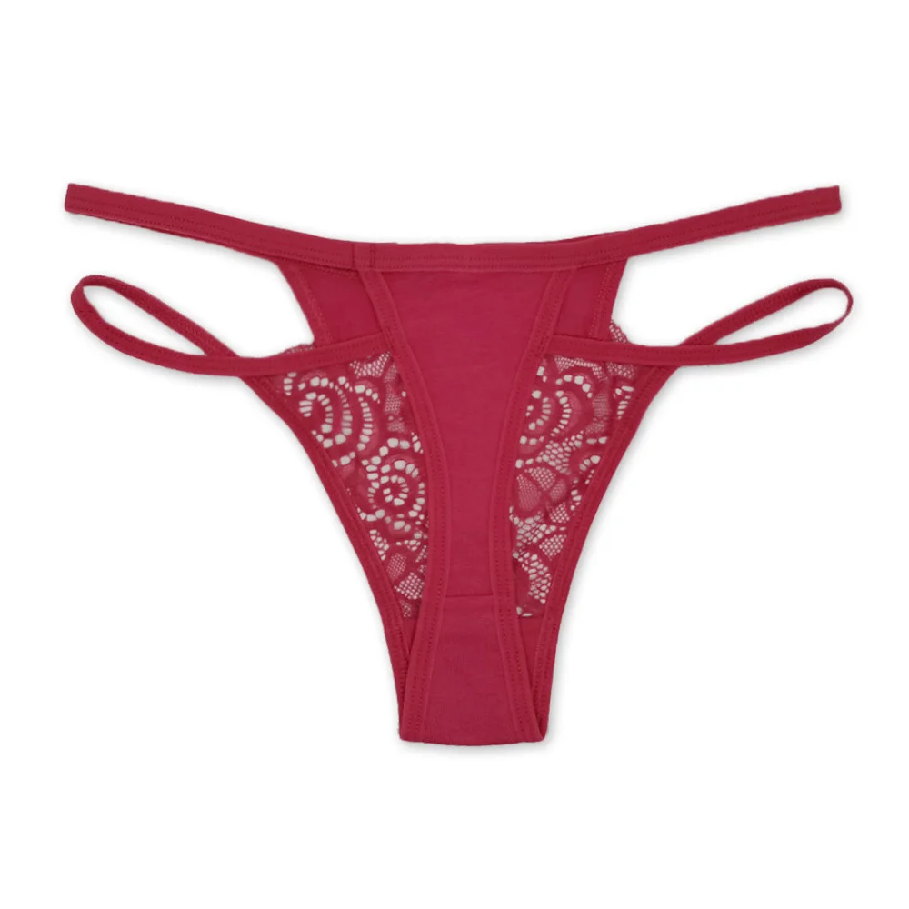 Laço transparente G Corda Tanga para Mulheres, Roupa Interior Sexy, Oco Out Calcinhas, 7473, 5 Pcs