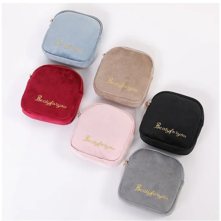 Sanitary Napkin Storage Bag Fleece Cloth Aunt Buggy Bag Portable Sanitary Napkin Protection Mat Buggy Bag Potable Handbag