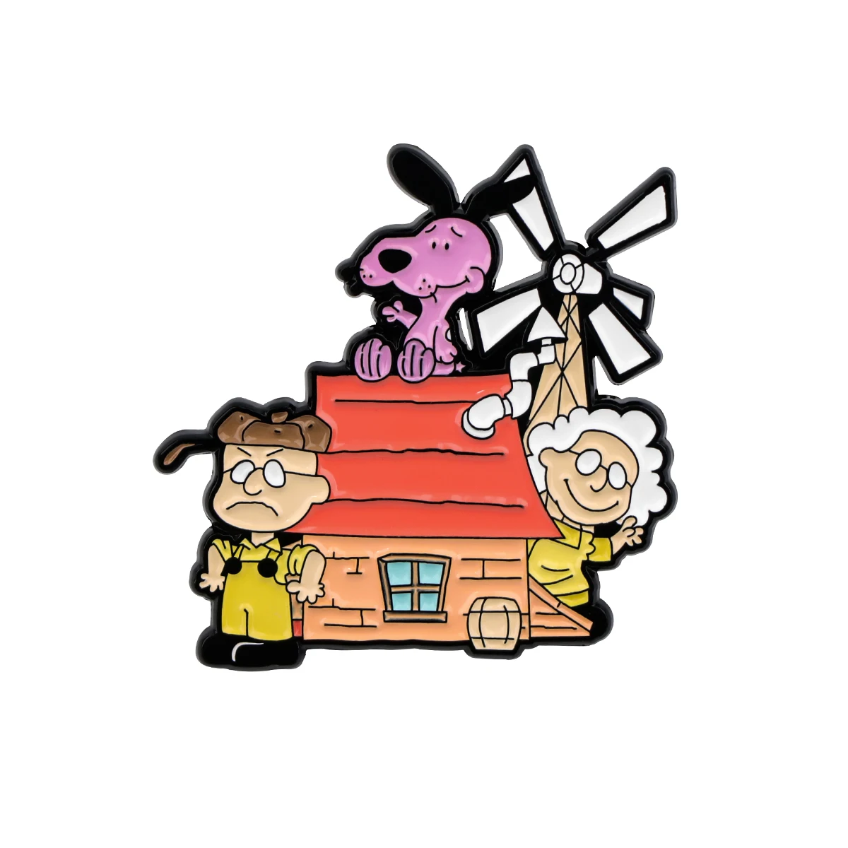 

Мультяшная розовая собака, булавки для рюкзака, эмалированная булавка, детская брошь для одежды, ювелирные изделия, портфель, значки, аксессуары