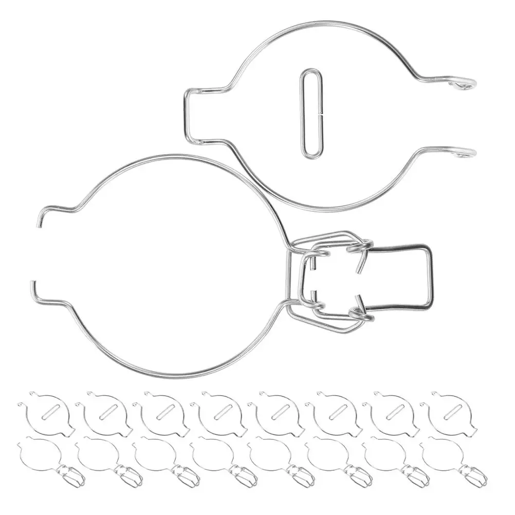 

12 Pcs Stainless Steel Sealing Can Buckle Wire Handles Silver Jar Locking Replacement Leak Prevention Food Storage