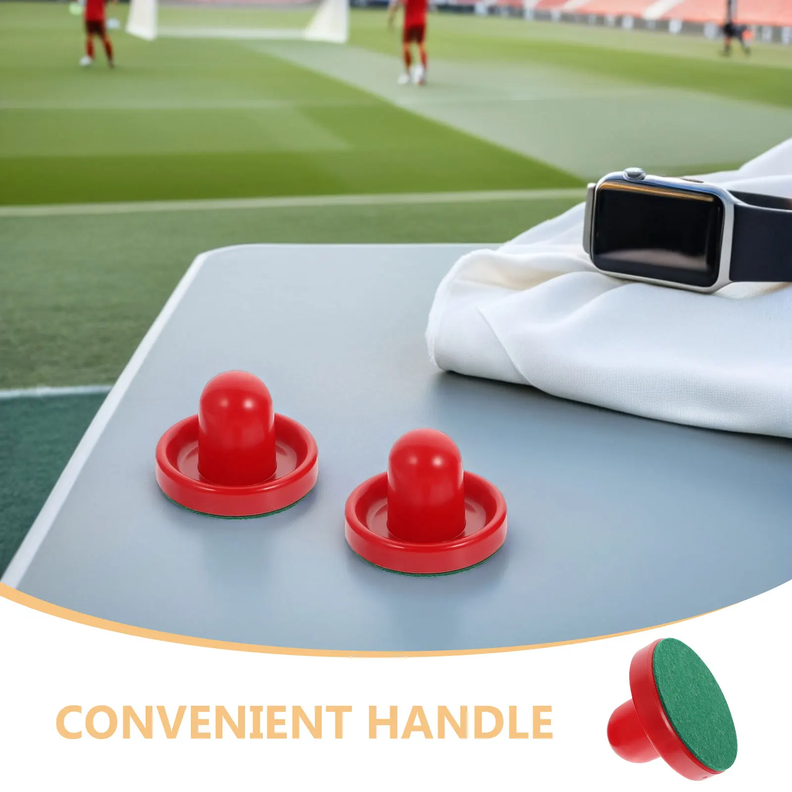 مجموعة واحدة من أدوات استبدال ألعاب هوكي الجليد على الطاولة تتضمن المضربين وكرات الصولجانات لملحقات هوكي الهواء المدمجة الممتعة للعائلة