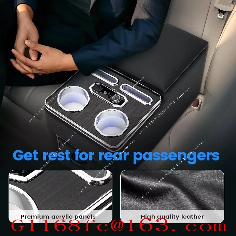 Center Console Storage Rear Armrest Backrest Bench Seat Storage Box