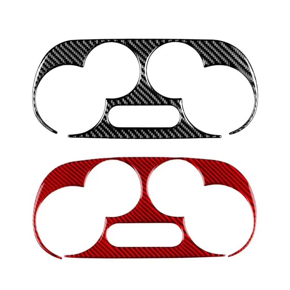 Soft Carbon Fiber Sticker For Fiat 500 (2008-2024) For Abarth 595 Air Conditioning Control Frame Car Accessories - view 4