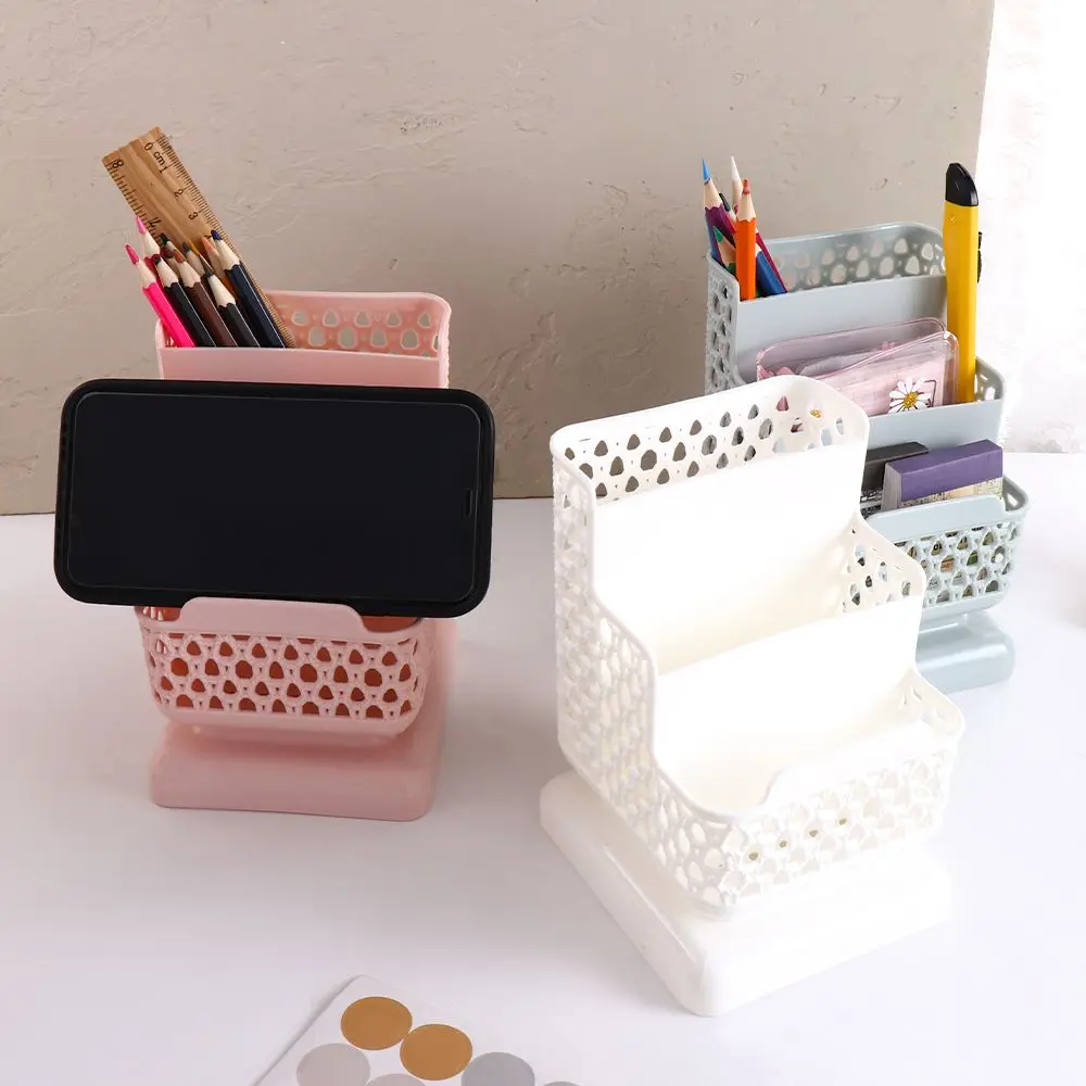 

for Cosmetics Jewelry Large Capacity Phone Standing Desktop Storage Box Stationery Organizer Pen Holders Make up Brush Holder