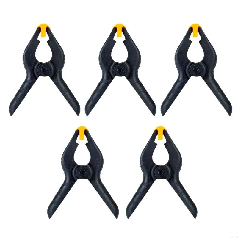 77UB Pack of 5pcs Nylon Clamps For Photography Backdrops And Crafts Strong Spring Design Secure Hold and Easy Adjustment