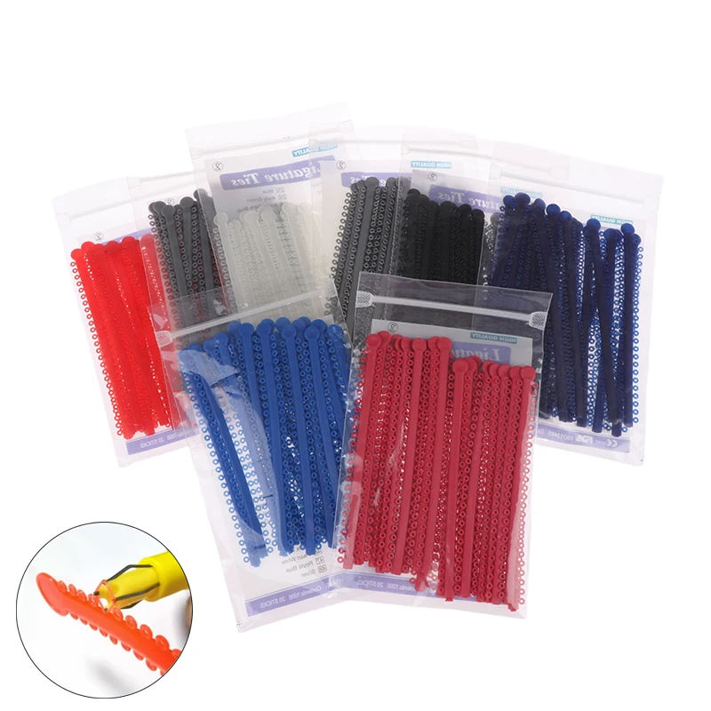 20 العصي تقويم الأسنان مطاطا روابط الأوعية الدموية العصابات الملونة للأقواس الأقواس علاج تقويم الأسنان #3