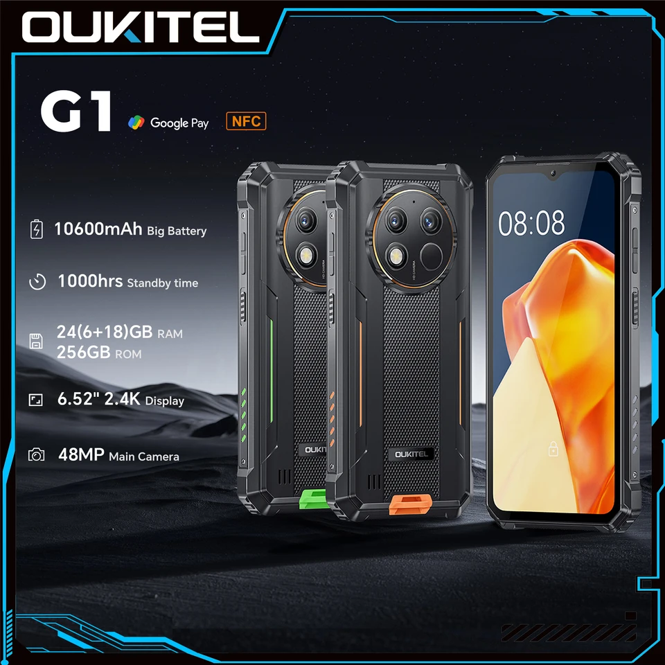 新品未使用(開封、確認のみ）[5G タフネススマホ Android 15] OUKITEL WP62 20GB RAM+256GB ROM 2TB拡張可能 SIMフリー スマホ 本体 11000mAh大容量バッテリー 6.6インチ FHD+ 大画面 108MP+32MP+8MP暗視アンドロイド スマートフォン IP68/IP69K 防水防塵耐衝撃、OTG、指紋認識、顔認証、デュアルSIM、安全、実用、防災、技術適合認 OUKITEL WP62 5G 8GB 256GB シルバー色 11000mAh タフネススマホ 日本