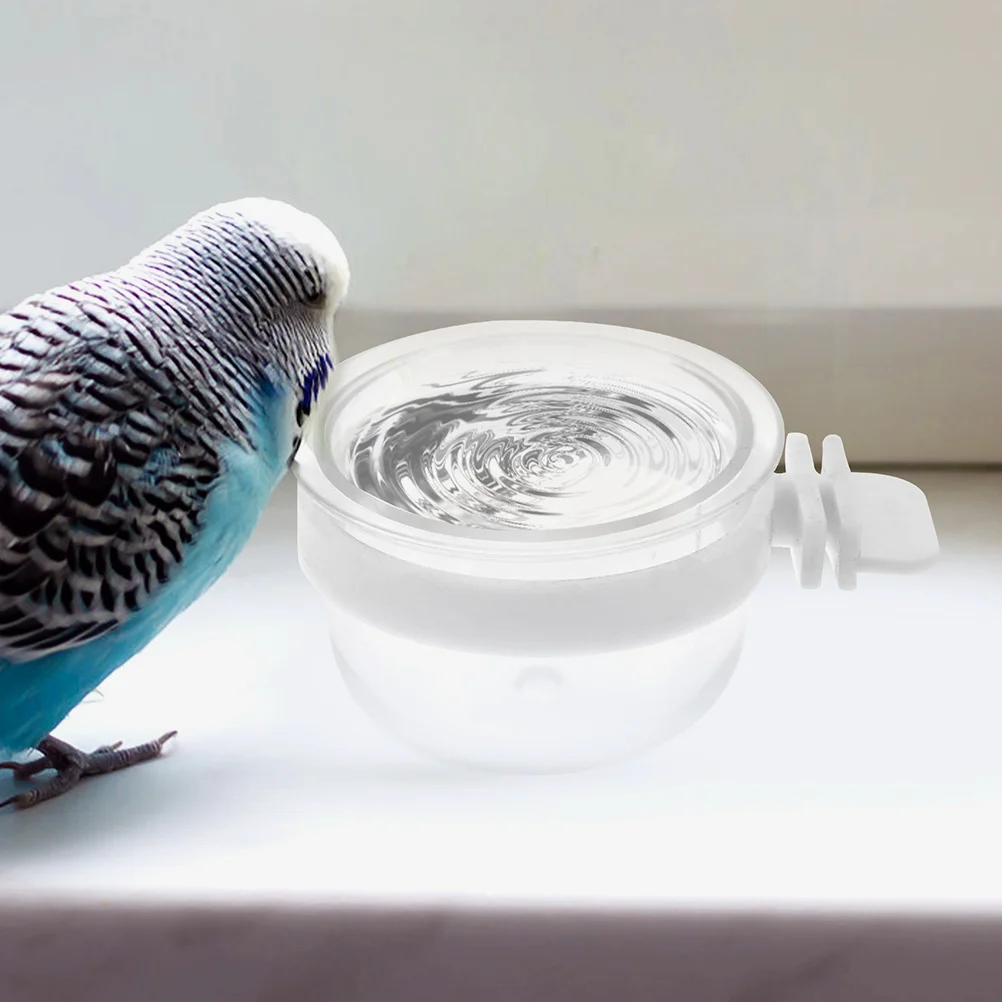 

5pcs Parrot Feeder Hanging Bird Cage Bowl Large Capacity Pvc Pet Food Container For Parakeet Cockatiel Rabbit Hamster Accessory