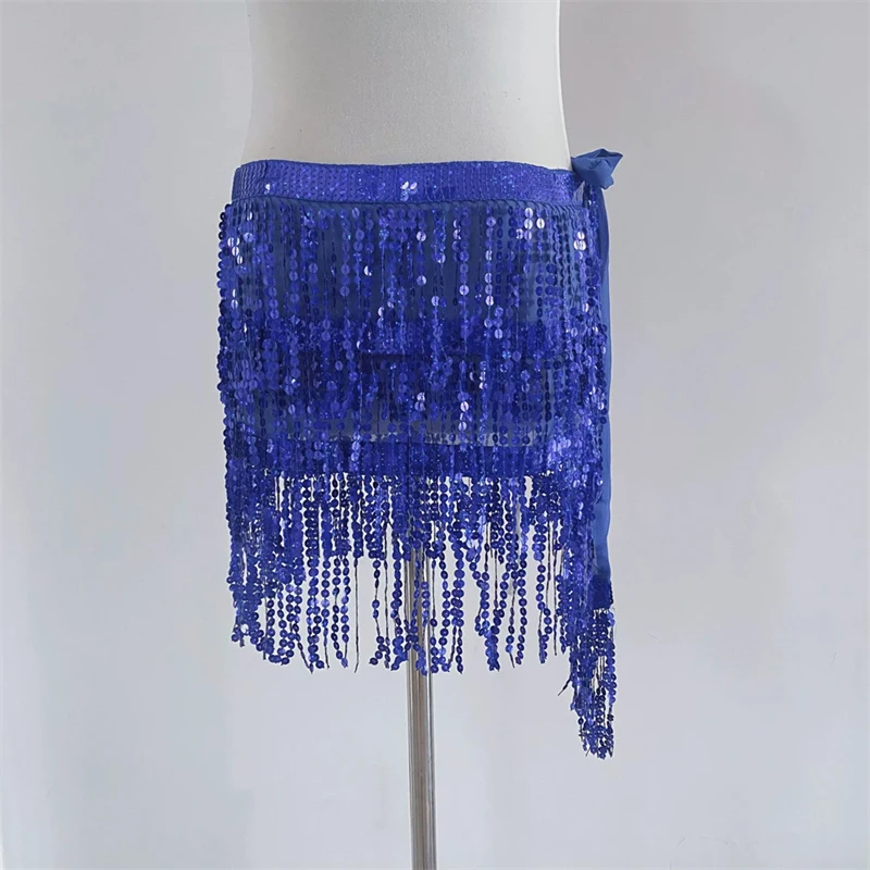 Bauchtanz-Hüfttuch für Damen, Pailletten-Fransengürtel, Tanzkostüm, Y2K-Accessoire, Halloween, Festival, Rave, Bühnenauftritt, Partykleidung – Detail 5