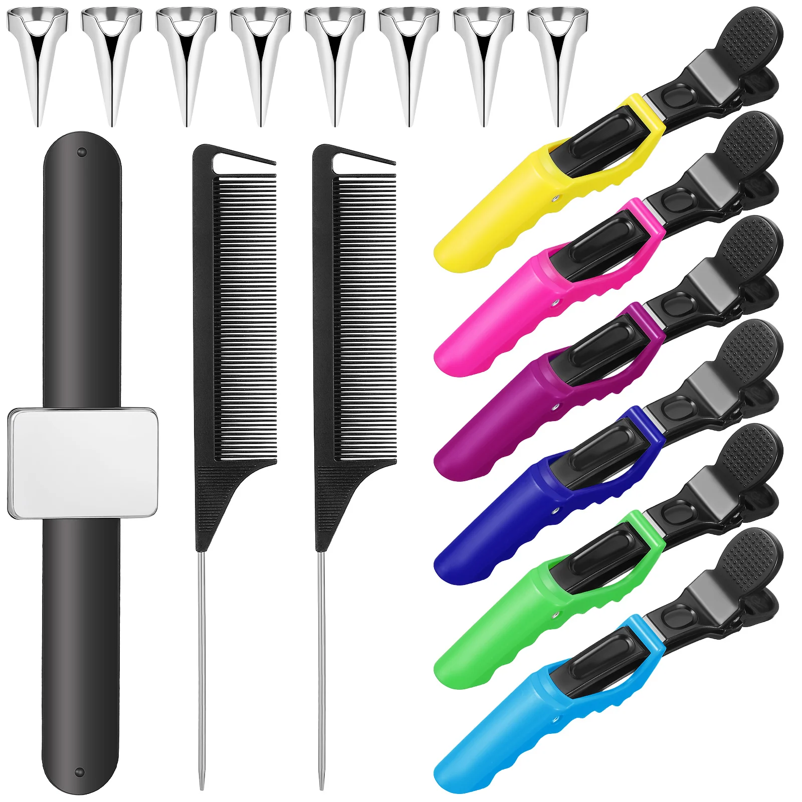 

1 set Distribution Suite Haircut Clips Barber Sectioning Parting Rings Stylist Hair Clips For Makeup Grips Salon Accessories