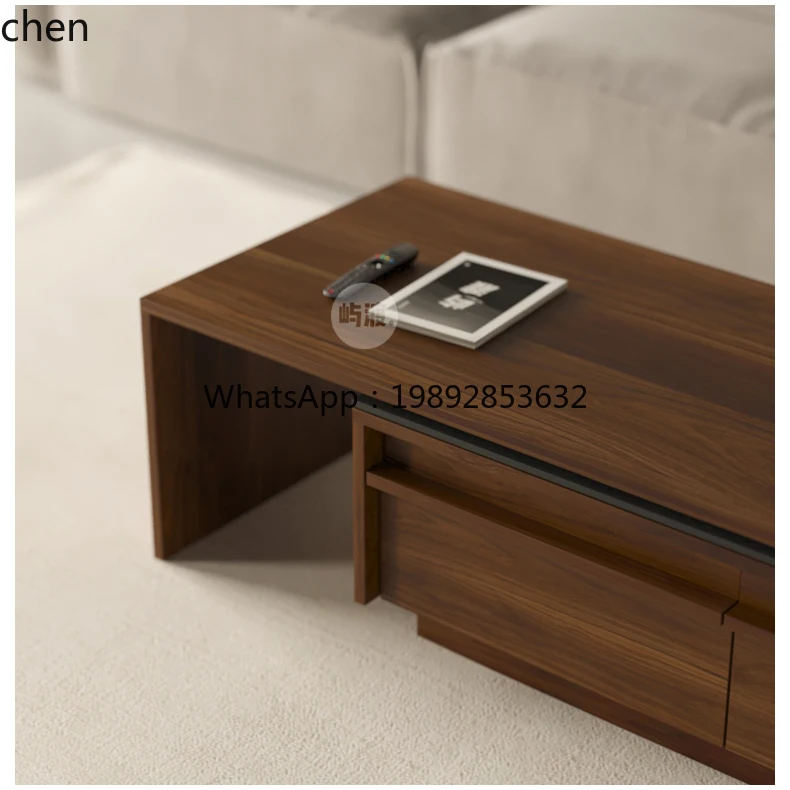 coffee table/rock slab solid wood black walnut cherry wood coffee table medieval retro