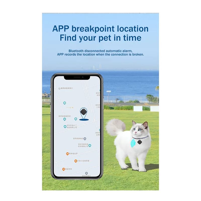 Mini GPS Tracker Bluetooth Anti-Lost Device Key Pet Mobile Phone Anti-Lost Device Smart Locator Blue-AS55