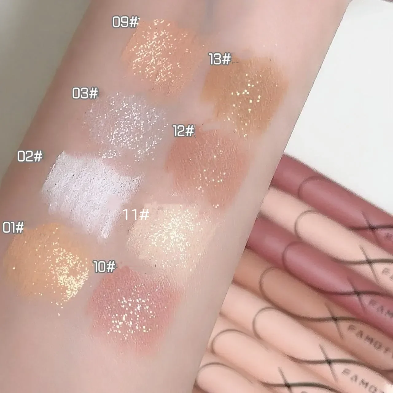 Pearl Gold Green Glitter Shimmer Contour Blush Pen Brighten Makeup Fairy High Gloss Pen Face Body Highlighter Stick Cosmetics