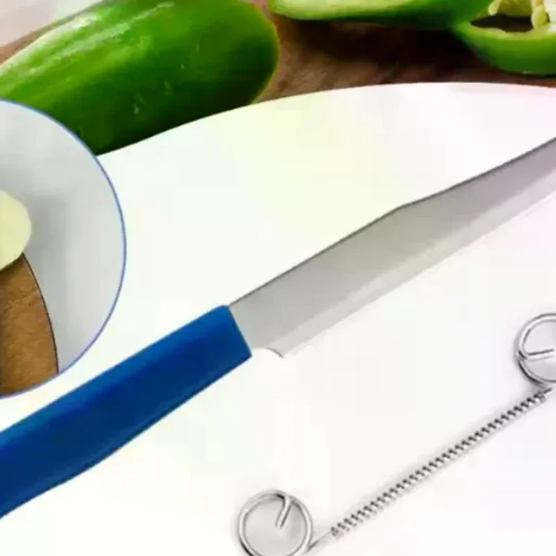 

Quick Slicing Cutter Portable Fruit Vegetable Cutter Peeler With Spring For Kitchen Use Stainless Steel Fruit Knives Peeler