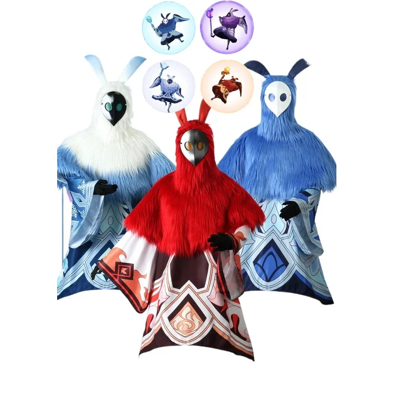 Game Genshin Impact Abyssal Mages Water Fire Cryo Electro Cosplay Costume Carnival Performance Anime Uniform Halloween Party