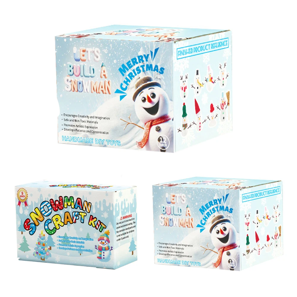 Build A Snowman Kit Modeling Clay Snowman DIY Kit Christmas Stocking Stuffers for Kids