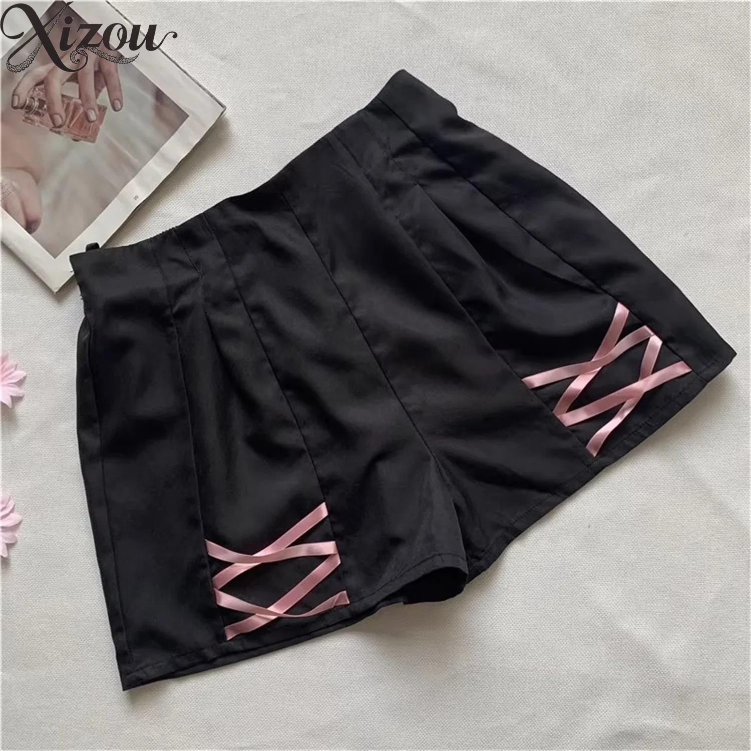 Japanische süße Lolita Matrosenkragen Spitzenbesatz Schleife Kleid Shorts Set Langarm Kawaii Frauen zweiteilige Outfits Y2k JK Anzug