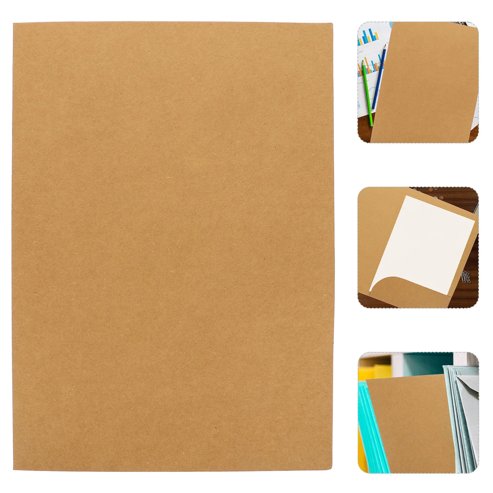 

Kraft Document Folder A4 Presentation File Organizer Portable Accordion Storage for Papers Receipts Coupons Hanging Pocket Bag