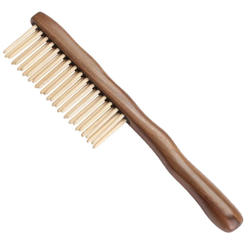 

Natural Sandalwood Hair Comb Handmade Wooden Comb Detangling Wide Tooth Comb New Design