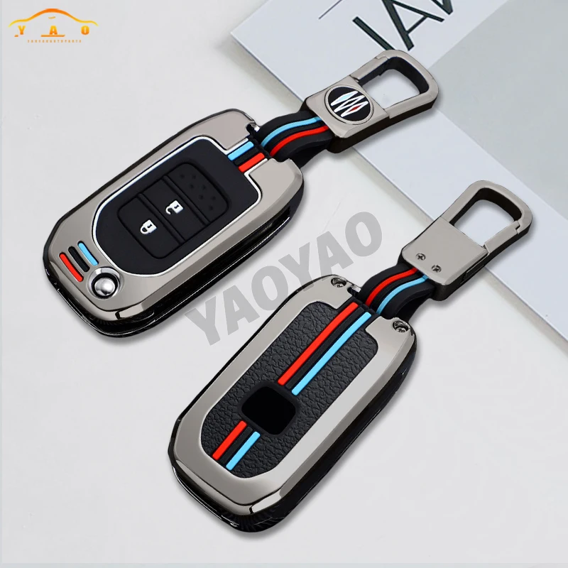 2024 New Zinc Alloy Metal Car Key Case Cover Shell For Honda Civic Accord City Odyssey CR-V XR-V HR-V Vezel Jade Jazz Crider Pro