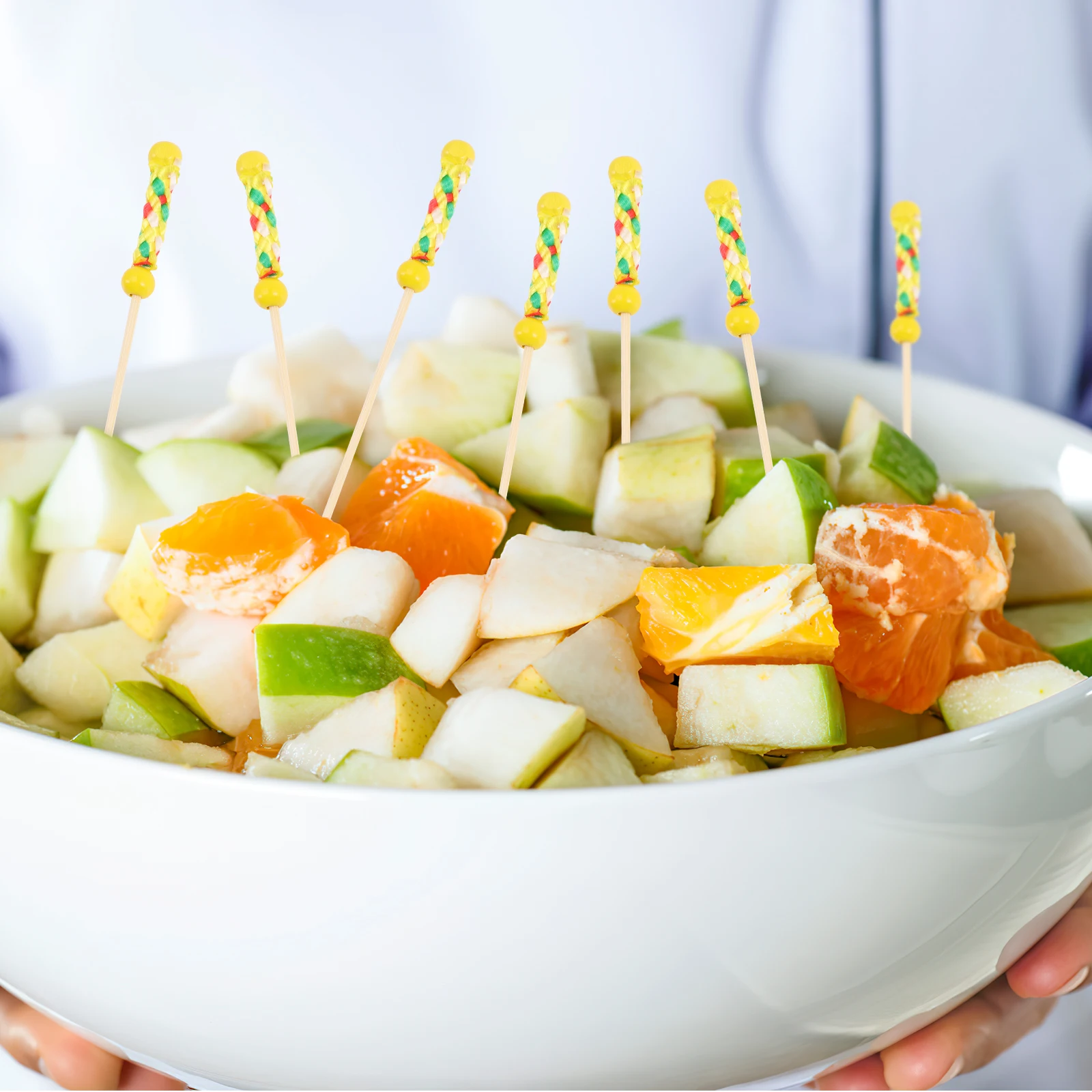 

200pcs Fruit Picks Cocktail Stick Household Paper Cup Food Toothpicks Cocktail Accessories Disposable Portable Creative