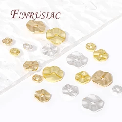 14K/18K Gold Plated Metal Wavy Spacer Beads For Jewelry Making,Separators For Beads,DIY Bracelets/Necklace Accessories Findings