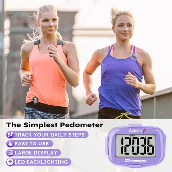 Avtrek 手提式迷你計步器 3D 計步器數位懷錶時鐘,適用於戶外運動健身跑步步行步數追蹤器 8 最佳銷售 懷錶 - №4