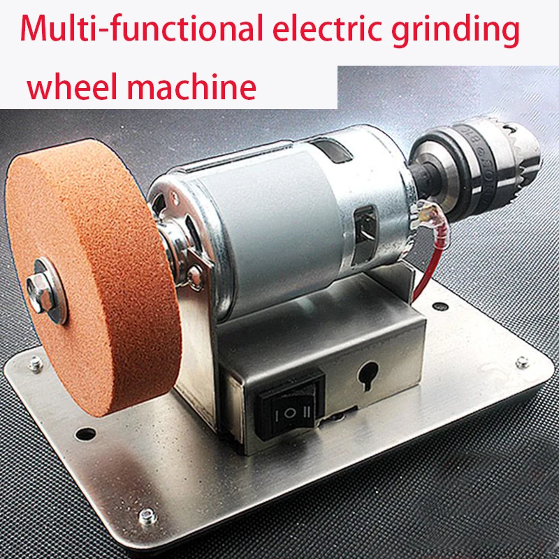 100W Double Grinder Machine Artifact Table Grinder Motor Micro Coarse and Fine Polishing Electric Grinding Wheel Grindig Stone