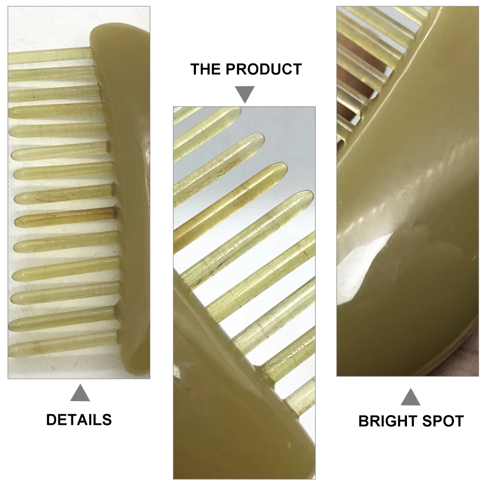 

Horn Durable Wide Horn Massage Comb Tooth Hair Tool Scalp Massager Hair Tool Knot Remover Massage Comb Wet Dry Use
