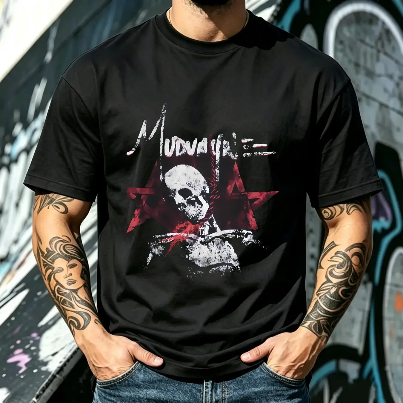 washed T Shirt Mudvayne American nu metal band Alternative Progressive vintage Washed Casual designer clothes Comfortable