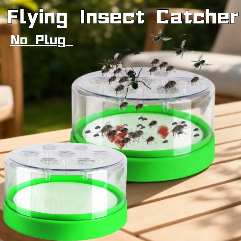 Plug Free Fly Trap Device Outdoor Wasp Fly Trap Catcher Reusable Non Electric Fruit Fly Catcher For Kitchen Indoor Pest Control