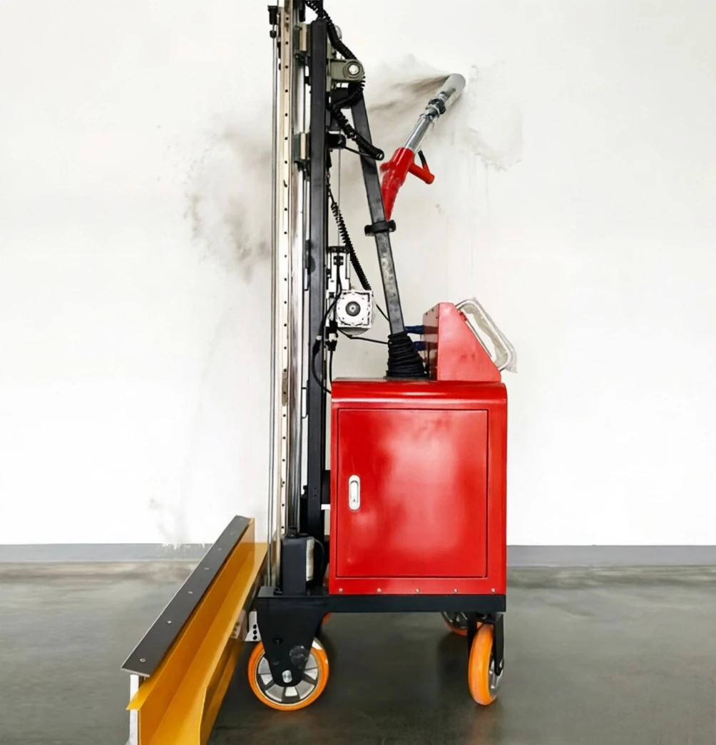 Plaster Robot Wheeled Portable Frame Adjustable Working Height Rural Self-built House Interior Gypsum Mortar Tool For Sale