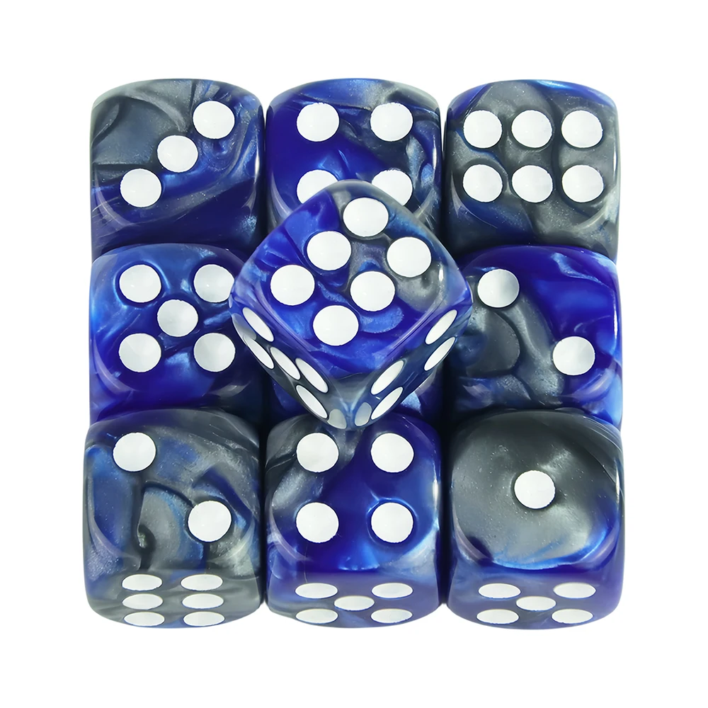 Mix Color Effect 12mm D6 Double Cube Playing for Gambling Board Game,Tabletop Game,games Poker Dice,