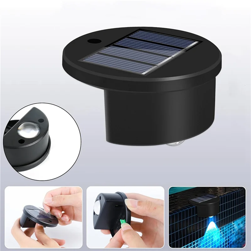 MOPHE-24Pack Solar Powered Swimming Pool Edge Lights For Inground Pools, Above Ground Waterproof Wireless Pool Decorations