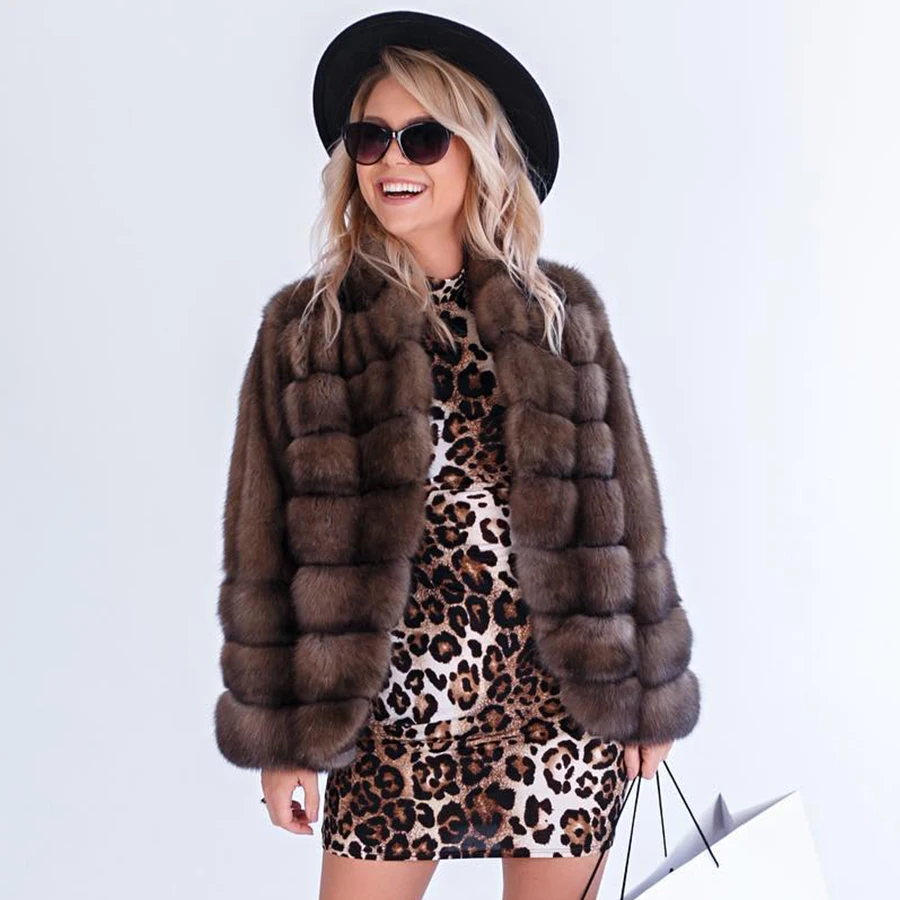 

Fox Fur Jacket Elegant Woman Genuine Fur Jackets Luxury 2024 Natural Fox Furs Coat Warm Women's Winter Coats