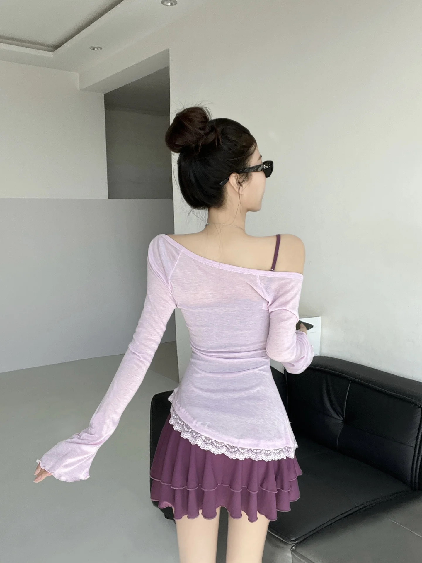 طقم مكون من قطعتين من Desert Princ Long Sve Lace Trim ter Dr لقضاء العطلات في الهواء الطلق وكام الشاطئ وتاريخ Par Ci Walk Tour