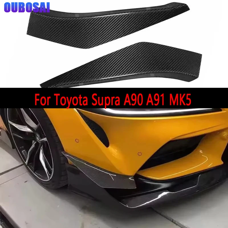 

For Toyota Supra A90 A91 MK5 Carbon fiber wind knife fog lamp air vent decorative strip Modified and upgraded body kit