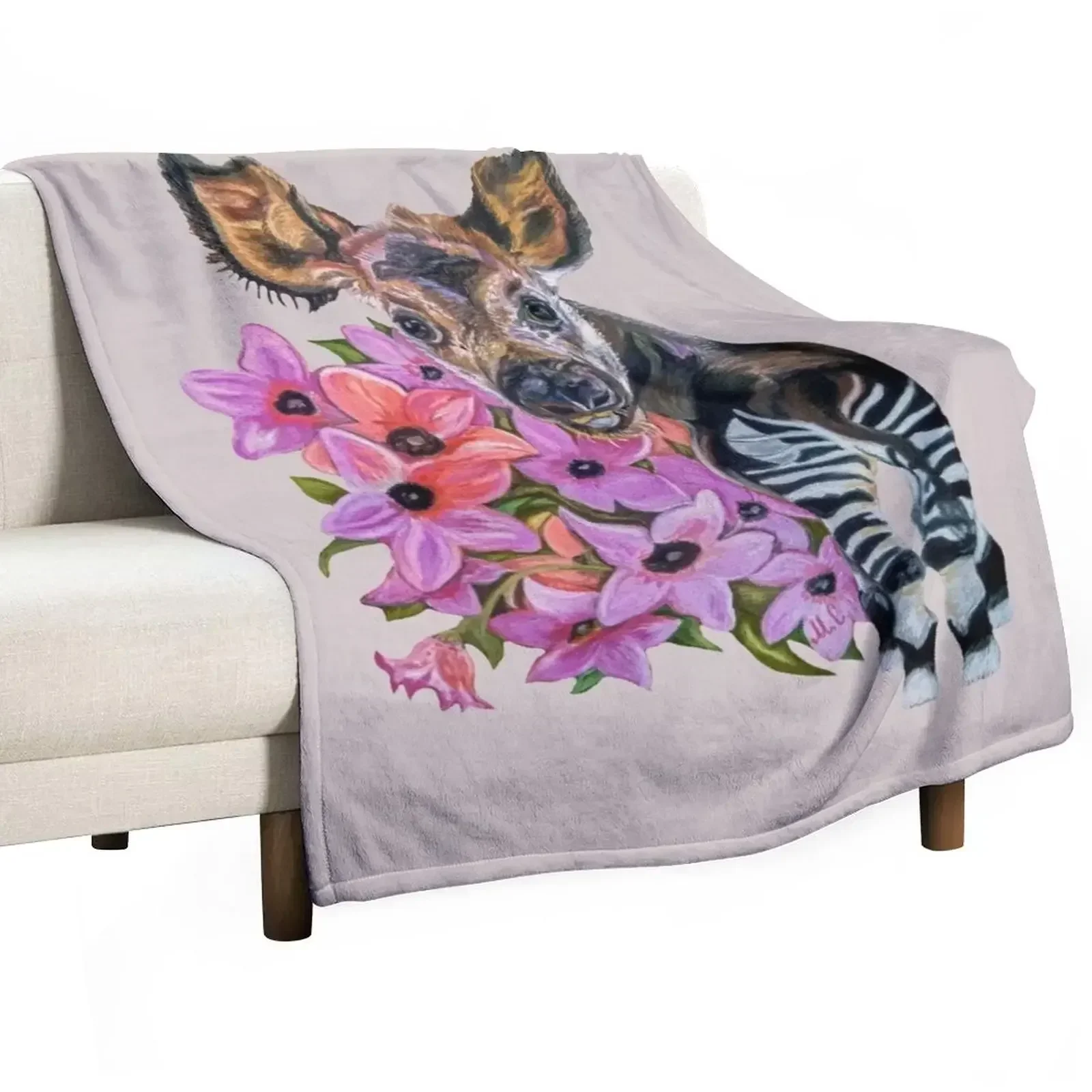 

Baby Okapi Throw Blanket Cozy Throw Blanket for Bed Sofa Chair