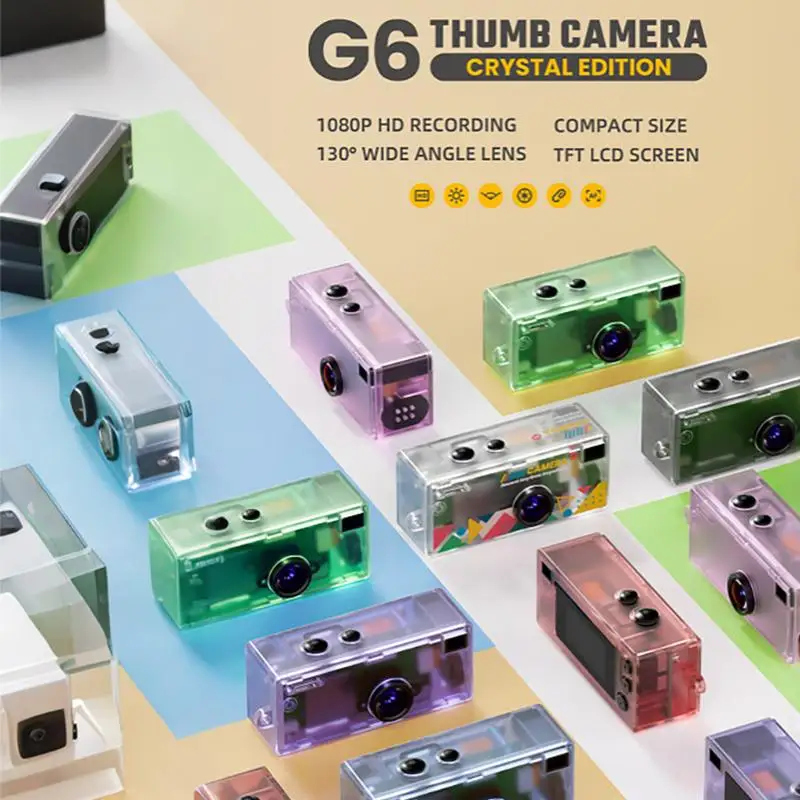 Thumb Keychain Camera 0.96inch Mini Action Camera Retro Support Memory Card 1080P Very Small Camcorder Video Recorder