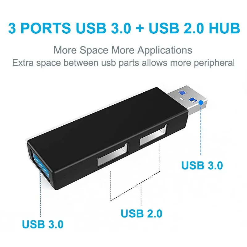 محور Usb الفاصل واحد 3.0 واثنين 2.0 محول السرعة السريع متعدد Usb 3 ميناء موسع لماك بوك محمول ملحقات الكمبيوتر #2