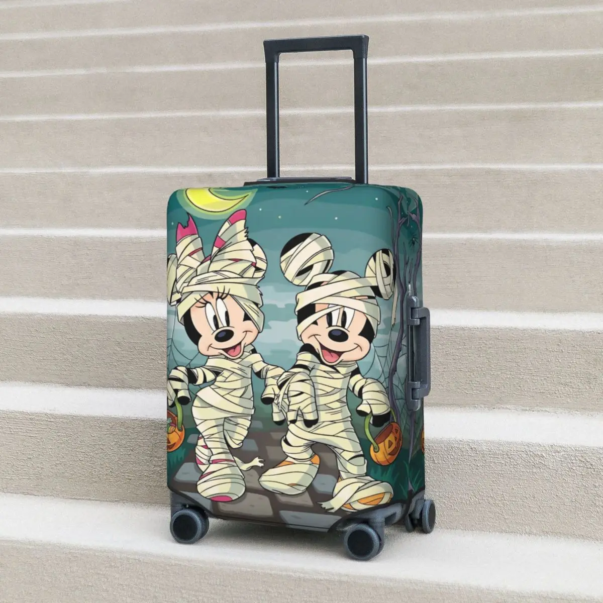 

Mickey Mouse At Halloween Suitcase Cover Business Vacation Strectch Luggage Case Protection