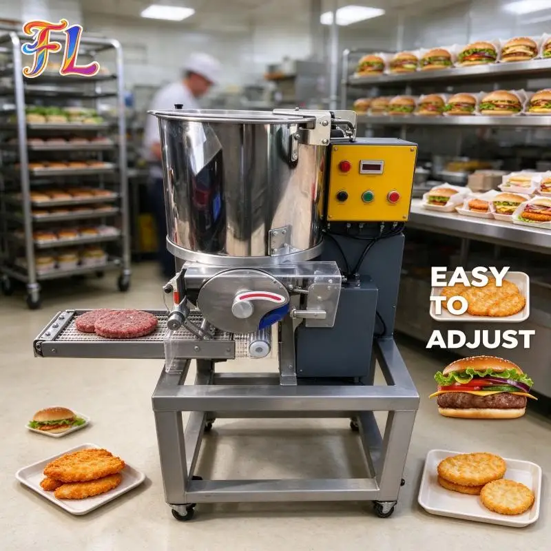 Meat Patty Forming Machine Heavy Duty Patty Making Device Labor Saving Large Scale Burger Patty Production