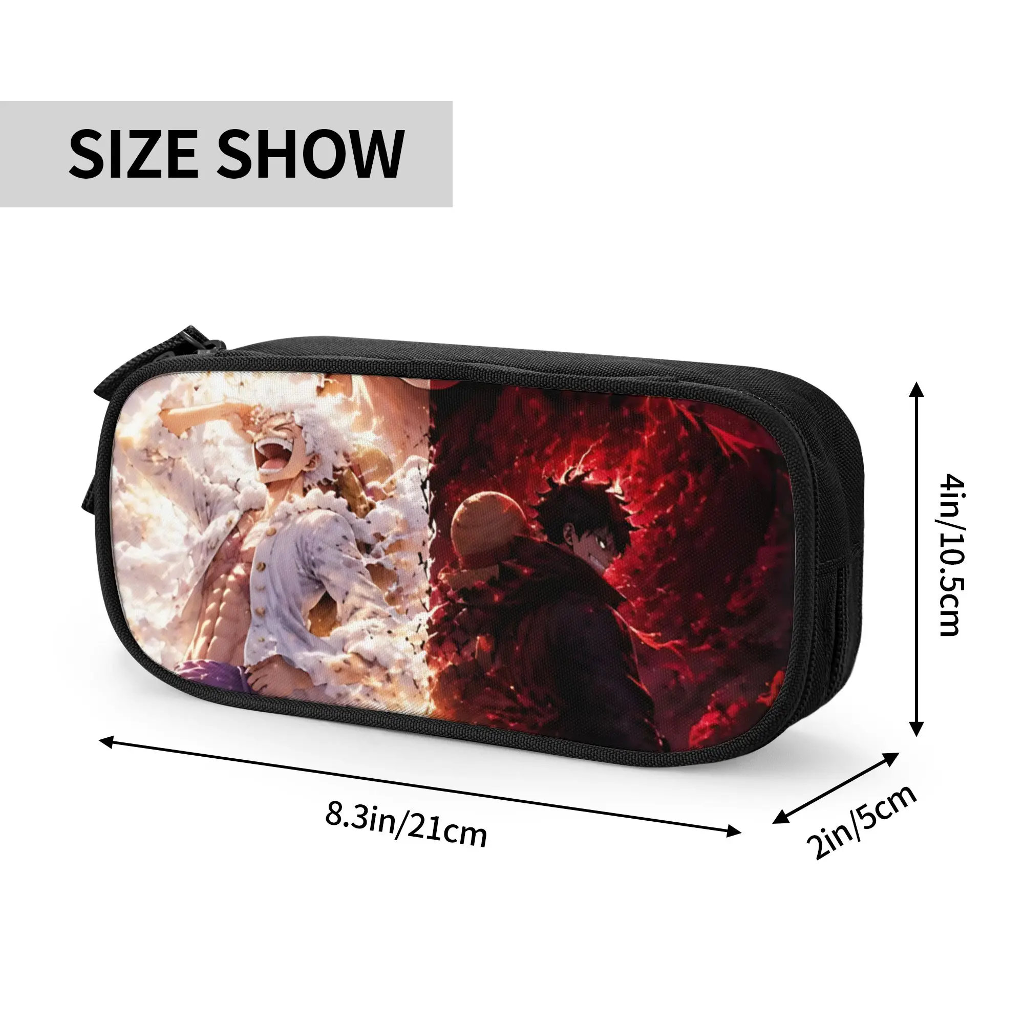 Custom Anime One piece Theme Large Capacity Bags for Child  School Pencil Bag for Boys Gilrs Kids