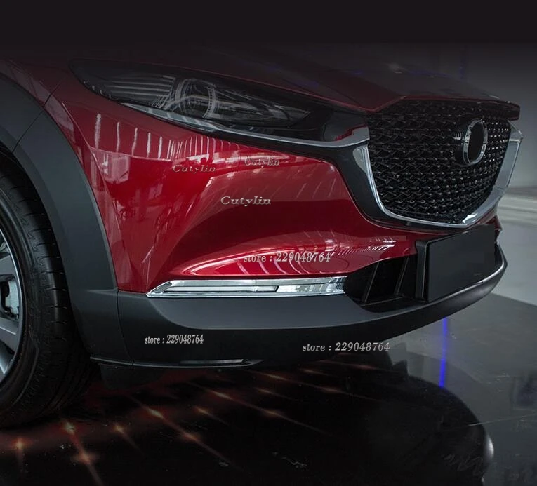 

For Mazda CX30 CX-30 2020 2021 2022 2023 Car Styling ABS Chrome Front Rear Fog Lamp Decorative Light Bar Cover Sitcker Trim